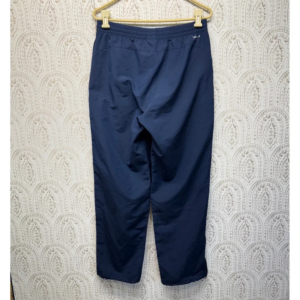 Adidas Track Pants Mens Small Navy Blue Performance Essentials Athletic Zipper